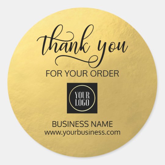 business corporate thank you gold black add logo classic