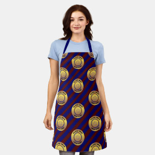 Business Corproate Gold Logo Pattern Personalize  Apron