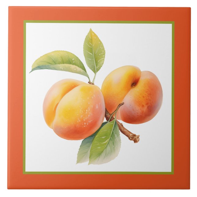 business crafting home fruit peach tile (Front)
