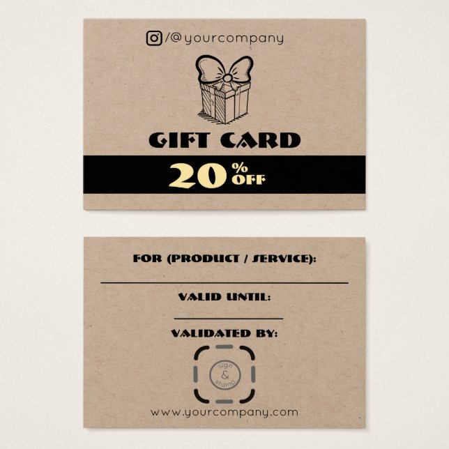 Business Custom Gift Card (Front & Back)