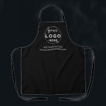 Business Custom Logo  Modern Minimal Black Apron<br><div class="desc">Stylish minimalist and professional design with a modern solid colour style in black. The versatile template can easily be updated with your company logo and slogan or info. If you need any assistance please feel free to contact me using the message button on the product page. I am happy to...</div>