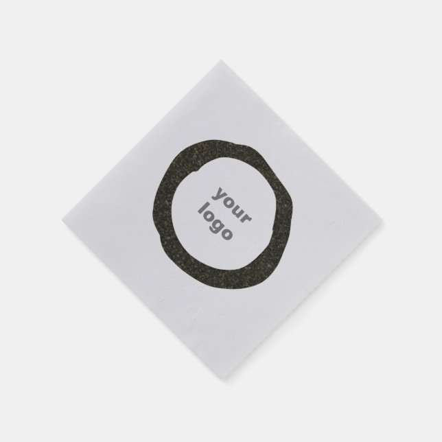  business custom logo name simple white red blue c napkin (Corner)