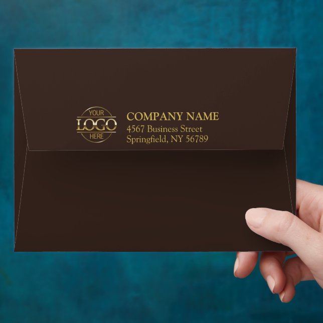 Business Custom Logo Professional Return Address Envelope (Hand)