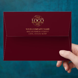 Business Custom Logo Professional Return Address Envelope