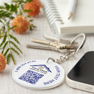 Business Custom Logo QR Code    Keychain