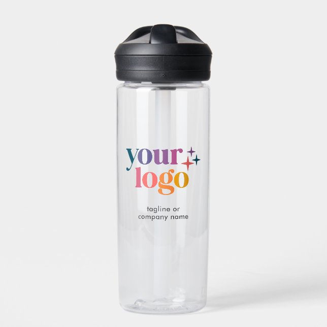 Business Custom Minimal Logo Water Bottle (Front)