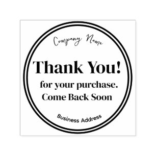 BUSINESS CUSTOMIZABLE THANK YOU . RUBBER STAMP