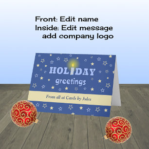 Business customized winter greetings candle holiday card