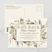 Business Daylight Savings Time Postcard