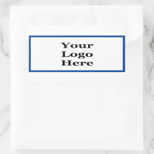 Business Deep Blue and White Your Logo Template Sticker