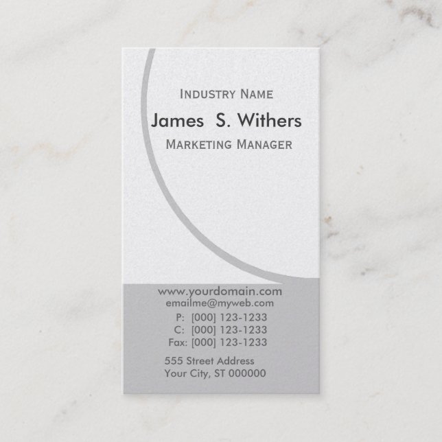 Business Design Upscale Circular Motion Name Business Card (Front)