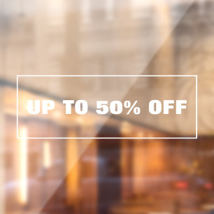 Business Discount Window Cling