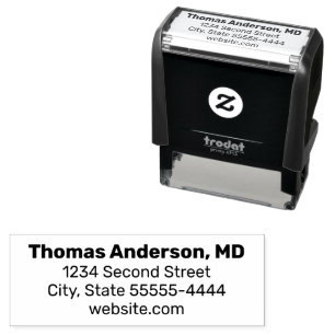 Business Doctor Name Office Website Return Address Self-inking Stamp