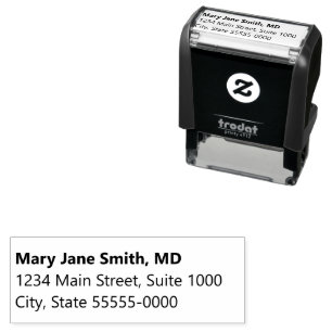 Business Doctors Name Bold Return Address Template Self-inking Stamp