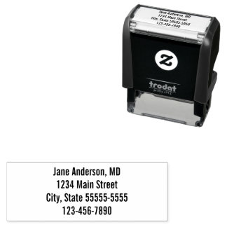 Business Doctors Name Phone Number Return Address Self-inking Stamp