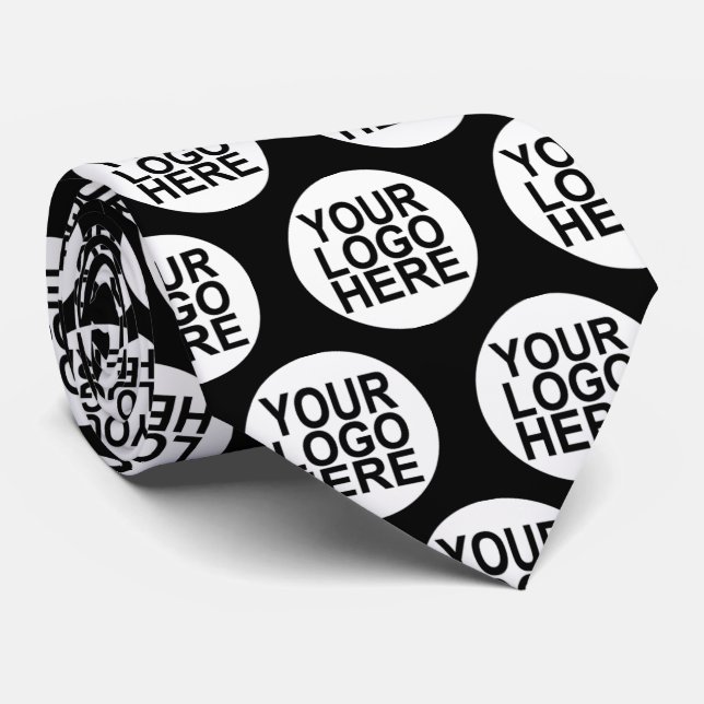 Business Double Sided | Custom Logo Neck Tie (Rolled)