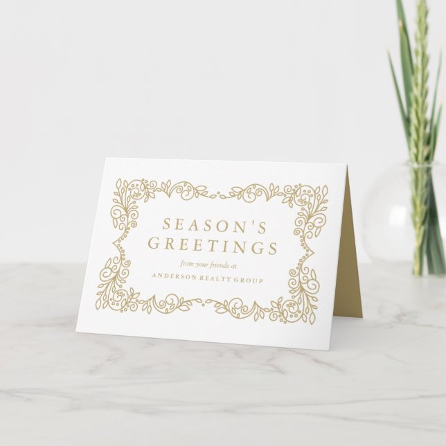 Business Elegance Corporate Holiday Card (Front)