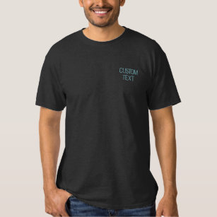 Business Embroidered Custom Text Name T-Shirt