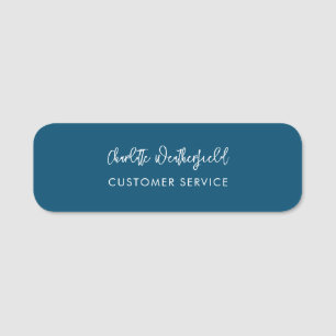 Business Employee Any Colour Script Name Tag