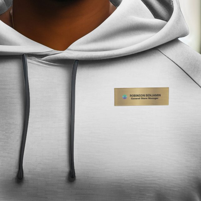 Business Employee Job Title Logo Custom  Name Tag (Business Employee Job Title Logo Custom Name Tag is great for your employees and staff. )