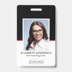 Business Employee Name Photo Logo ID  Badge