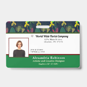 Business Employee Photo Logo Personalize Badge