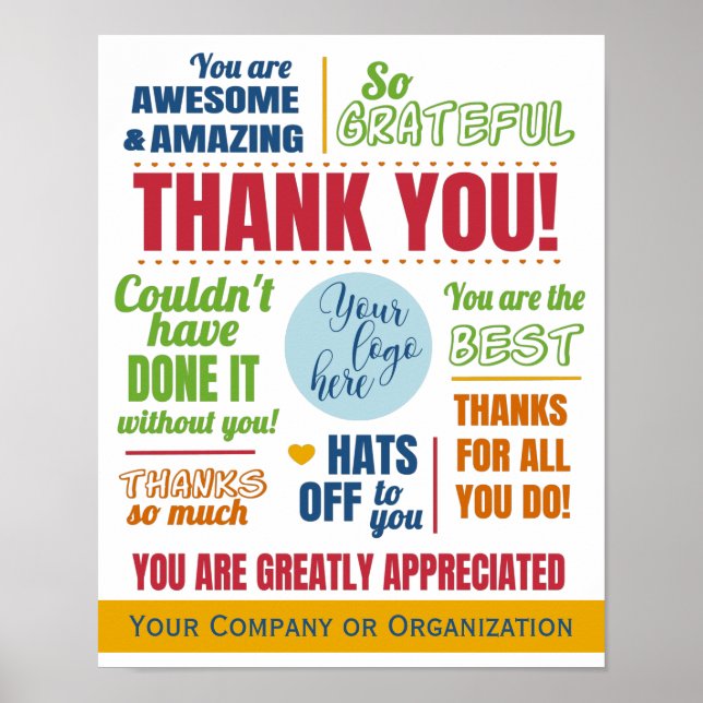 Business Employee Thank You Appreciation Poster (Front)
