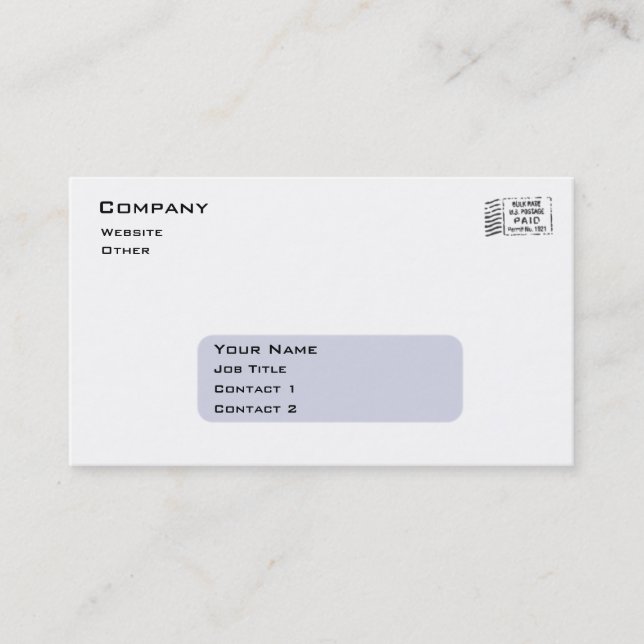 Business Envelope Business Card (Front)