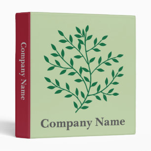Business environmental eco green leaves portfolio binder