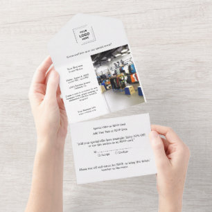 Business Event   Minimalist Professional Photo All In One Invitation