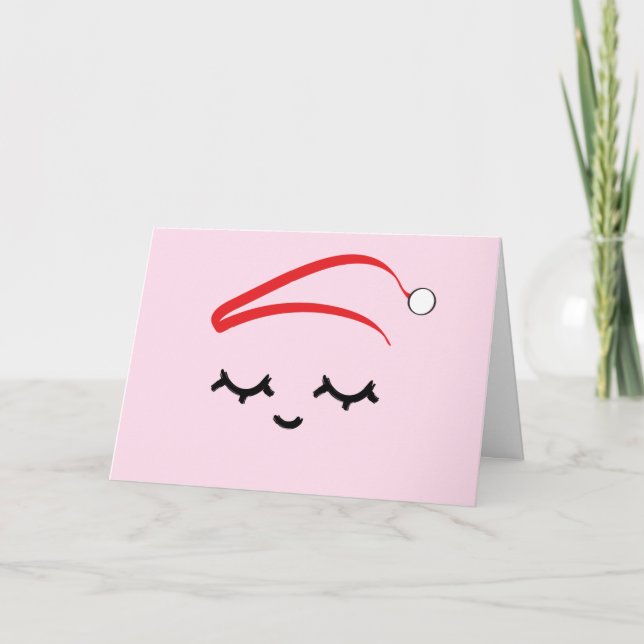 Business Eyelash extension Cute Holiday Christmas Card (Front)