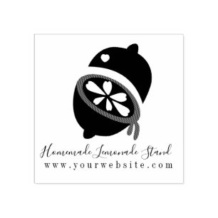 Business Farm Vegan Garden Lemon Lemonade Stand Rubber Stamp