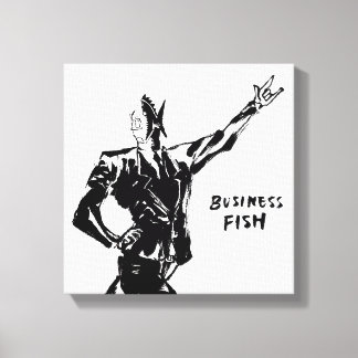 Business Fish Ink painting (Version ZEN) Canvas Print