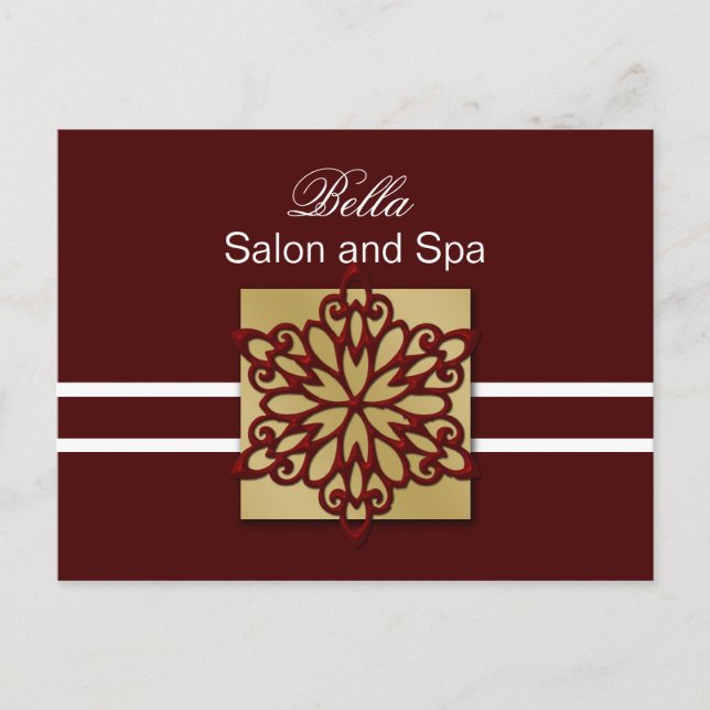 business flocon rouge Merci Cartes (Devant)