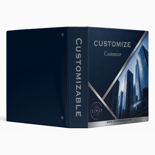 Business Folder Customizable Elegant Professional Binder (Background)