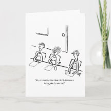 Business funny joke greeting card