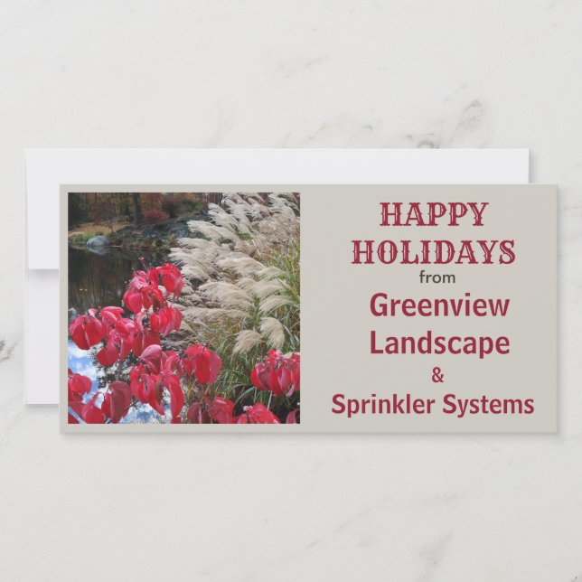 Business Garden Paysage Dogwood Carte de vacances (Devant)