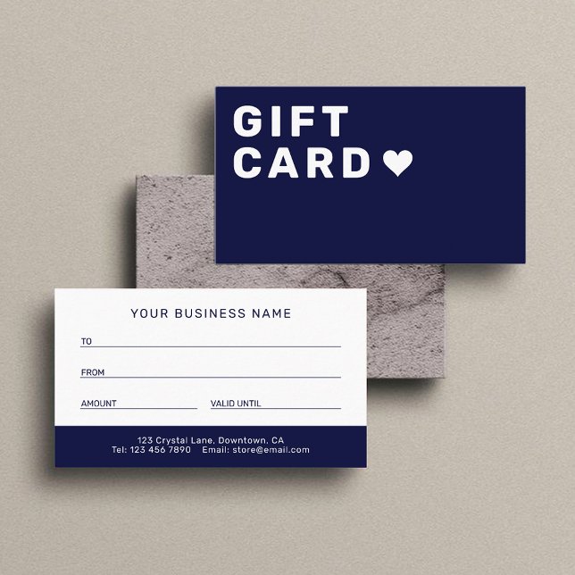 Business Gift Card | Elegant Navy Blue (Creator Uploaded)