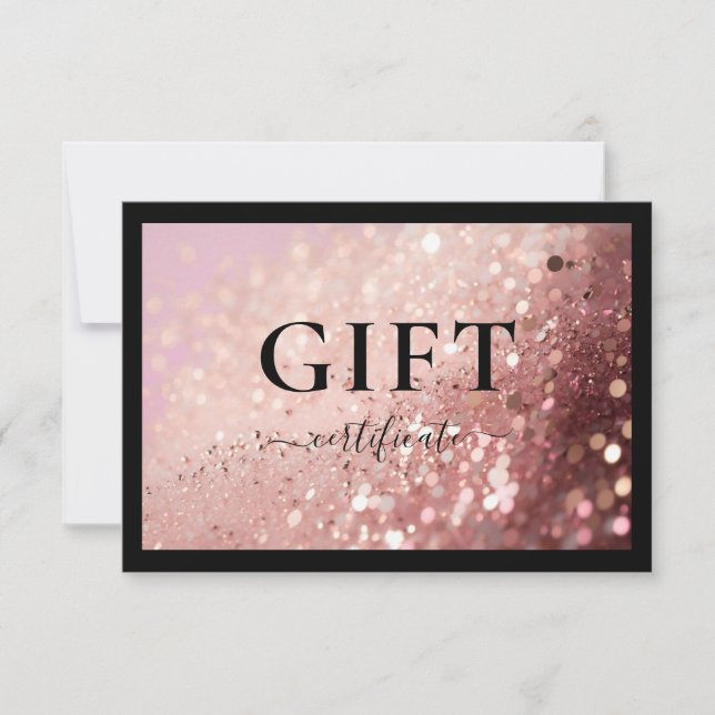 BUSINESS GIFT CERTIFICATE | GLITTER | (Front)