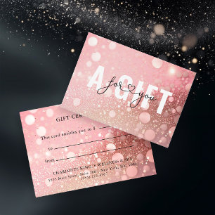 BUSINESS GIFT CERTIFICATE GLITTER