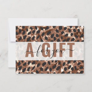 BUSINESS GIFT CERTIFICATE   Leopard Pattern