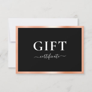 BUSINESS GIFT CERTIFICATE   Modern  