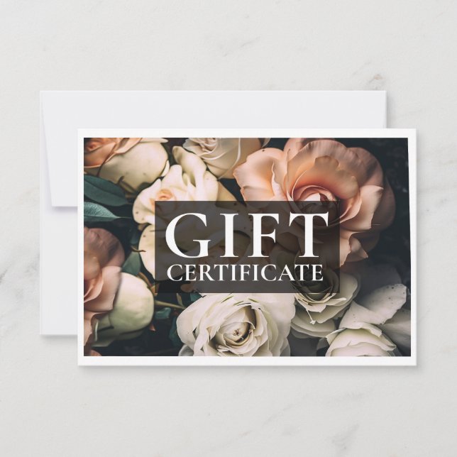 BUSINESS GIFT CERTIFICATE | Modern | Floral |  (Front)