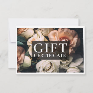 BUSINESS GIFT CERTIFICATE   Modern   Floral   