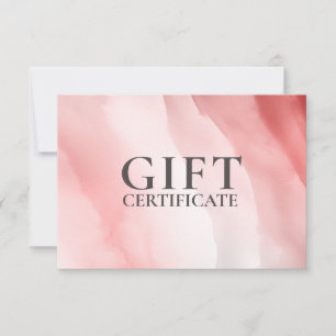 BUSINESS GIFT CERTIFICATE   Modern   Watercolor  