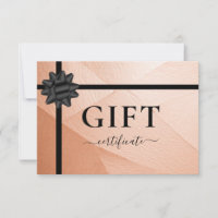BUSINESS GIFT CERTIFICATE | Ribbon | Copper