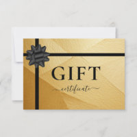 BUSINESS GIFT CERTIFICATE | Ribbon | Gold