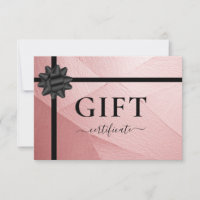 BUSINESS GIFT CERTIFICATE | Ribbon | Lightpink