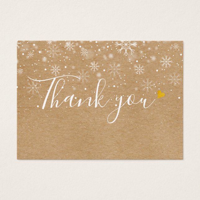 Business Gift Certificate Rustic Kraft Thank You (Front)
