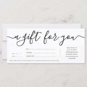 Business Gift Certificate Simply Right